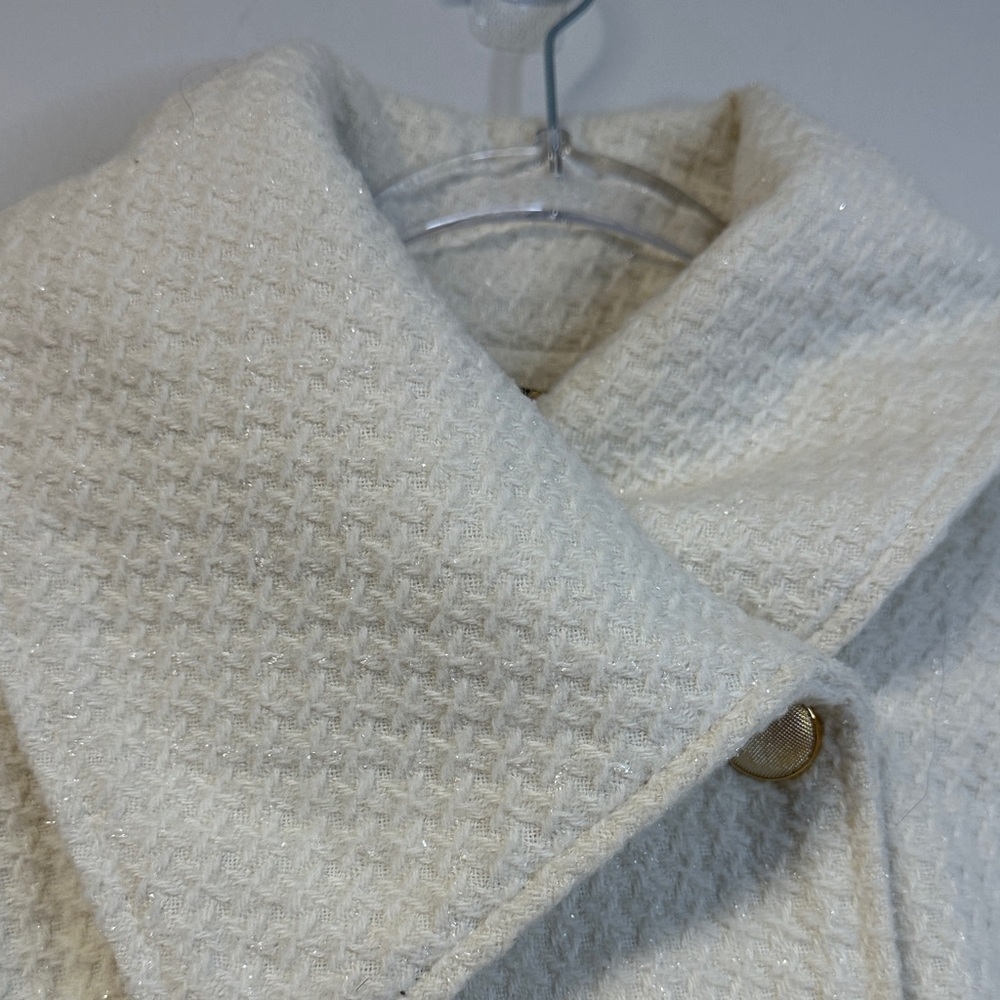 Worthington Cream Double-Breasted Wool Blend Pea Coat Size L - Picture 3 of 6